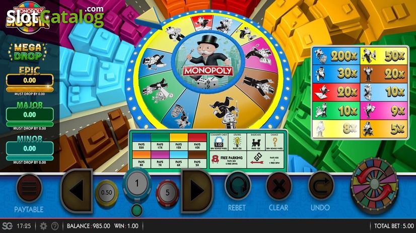 Monopoly Big Spin game