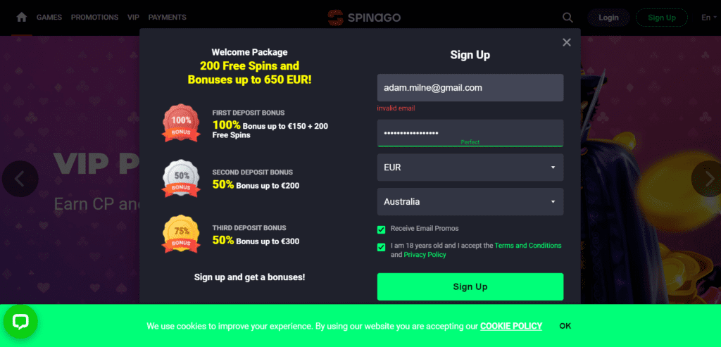 Spinago Casino Review Can Make You Rich in Gambling 1 Spinago review sign up