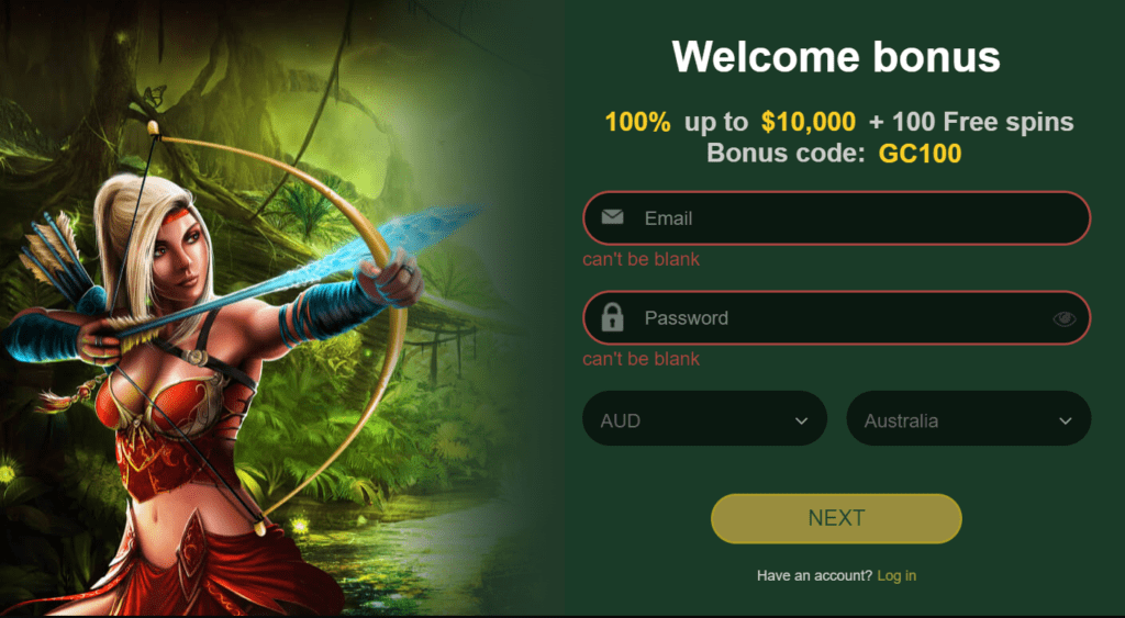 Golden Crown Casino: Everything You Need to Know 2 sign up page on Golden Crown Casino