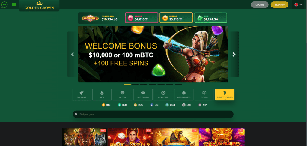 Golden Crown Casino: Everything You Need to Know 3 Golden Crown Casino Website Layout