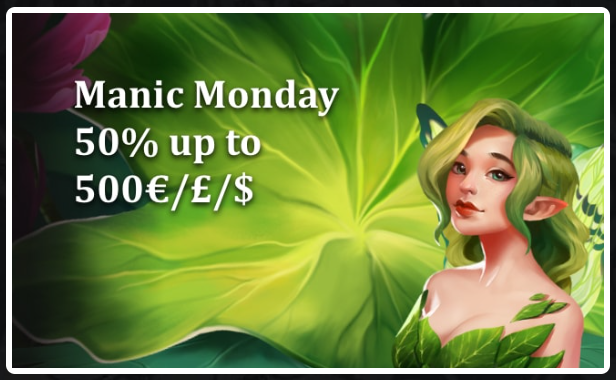 Harry's Casino Manic Monday bonus offer