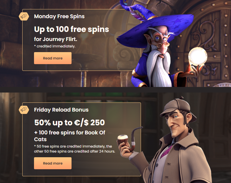 National casino promotions monday free spins and friday reload