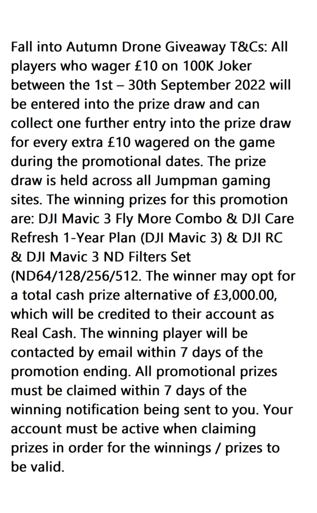 Online Bingo Spice Review August : Know the Truth About it 4 Terms and Conditions to enter and win in Autumn Giveaway