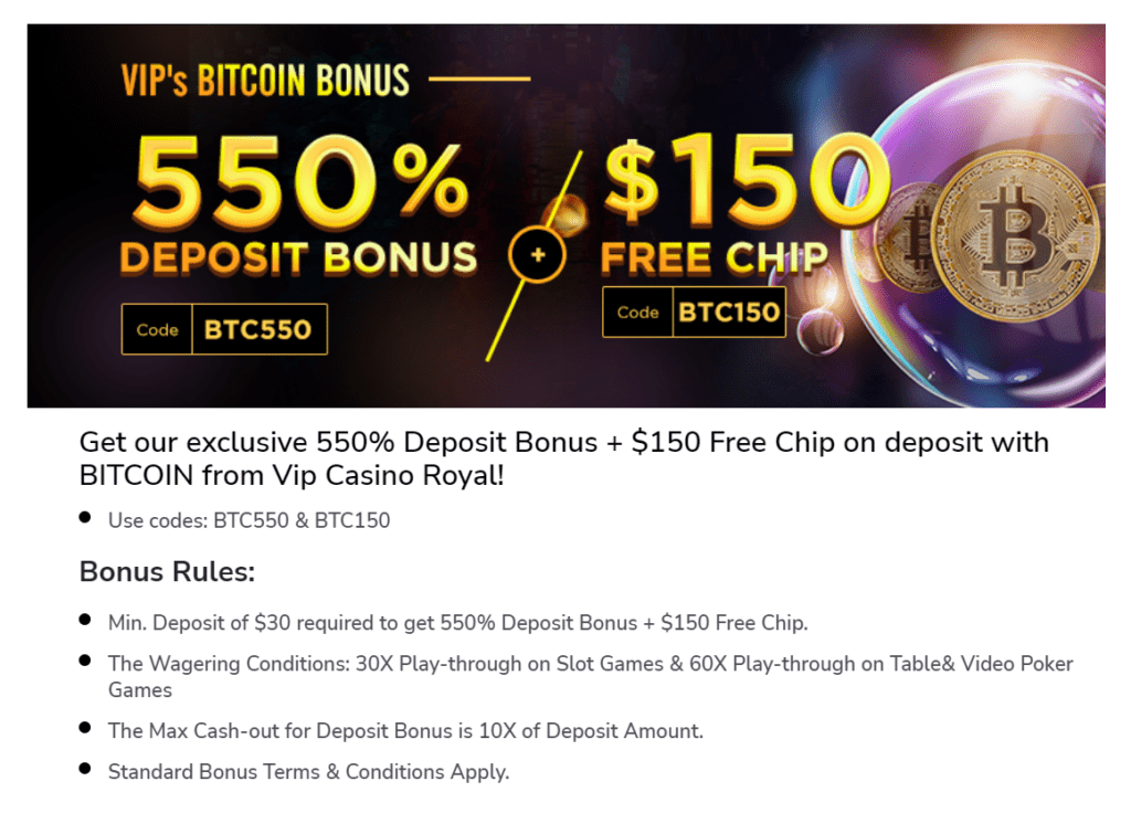 Vip Casino Royale Genuine Review - Is it a SCAM? 6 ROYAL VIP CASINO BITCOIN BONUS