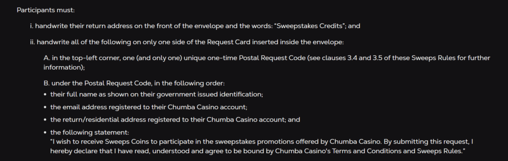 The Truth About Chumba Casino Everybody Should Know 5 RULES TO SEND POST CARDS TO CLAIM SWEEPSTAKES COINS ON CHUMBA CASINO