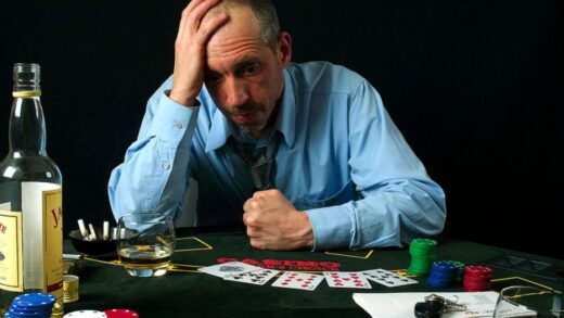 Problem gambling addict condition after losing the game