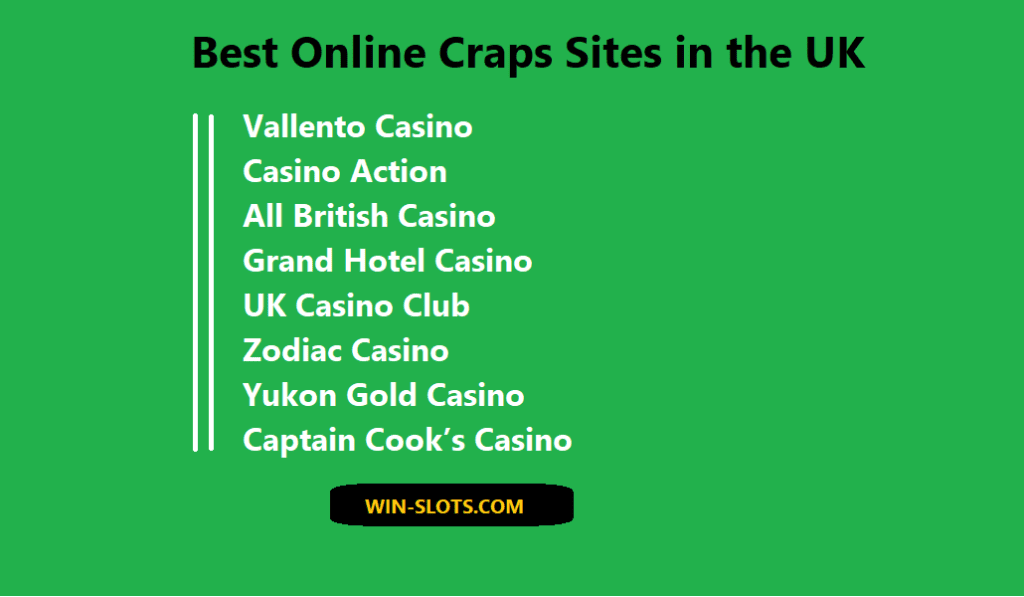 8 Best "UK" Online Craps Sites ( January 2023) 1 BEST ONLINE CRAPS SITES IN THE UK