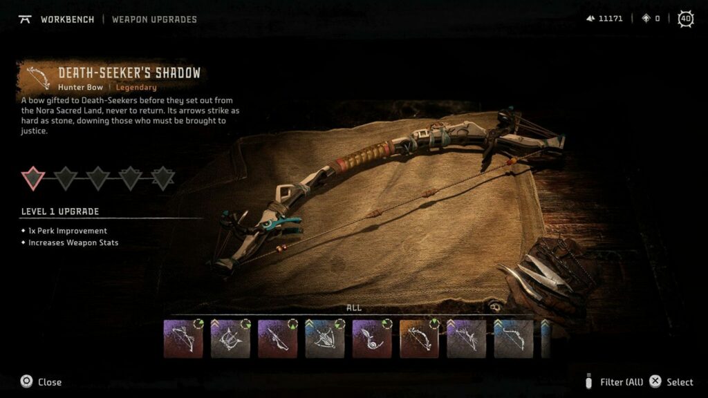 5 Best Horizon Forbidden West Weapons 4 Death Seeker's shadow weapon in Horizon Forbidden West.