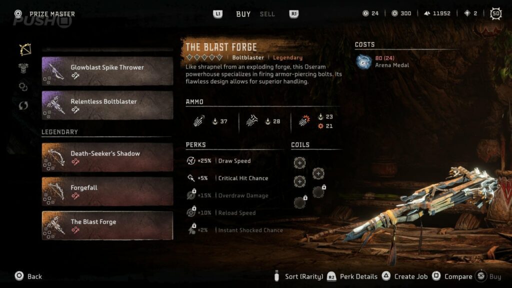 5 Best Horizon Forbidden West Weapons 2 Blast forge weapon in Horizon Forbidden West.
